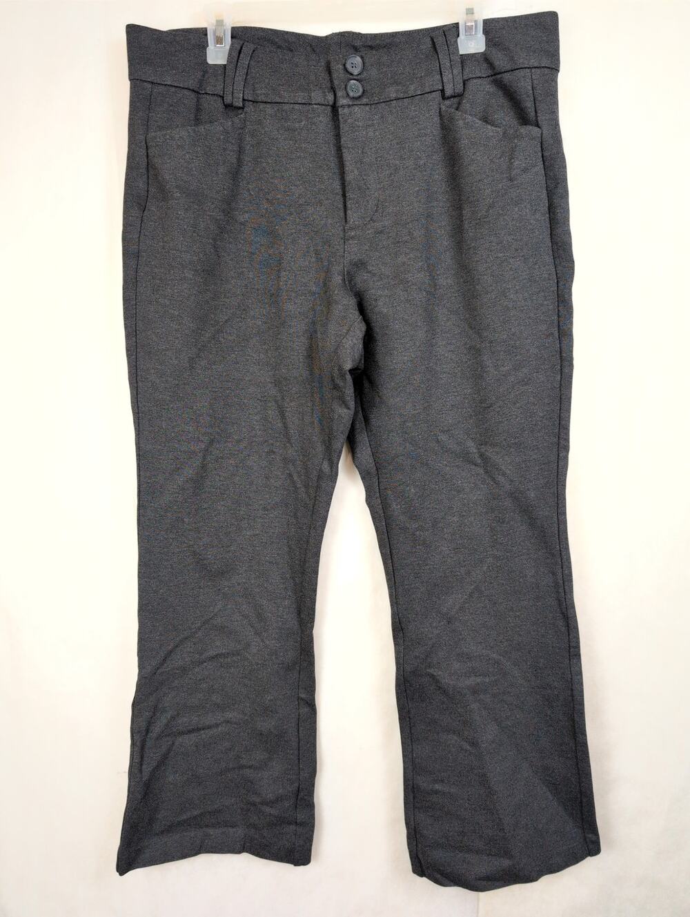 Torrid gray stretch wide leg trouser pants Size 1X Minimal Career Classic Preppy